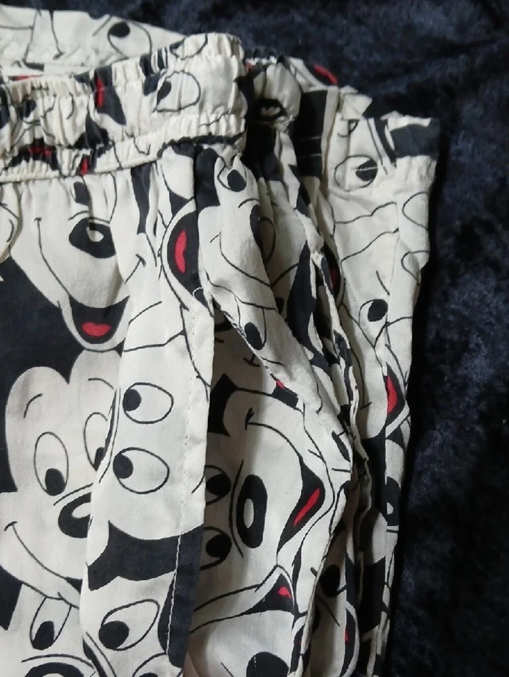 Mickey Mouse & Company@Disney Black-White-Red 100% Silk Vintage Boxer & Leisure